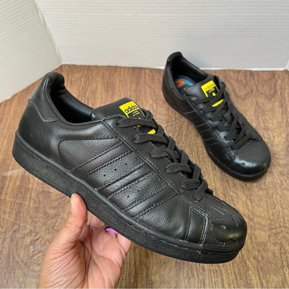 Adidas Superstar Pharrell Williams Supershell Black Yellow Shoes Size 6.5